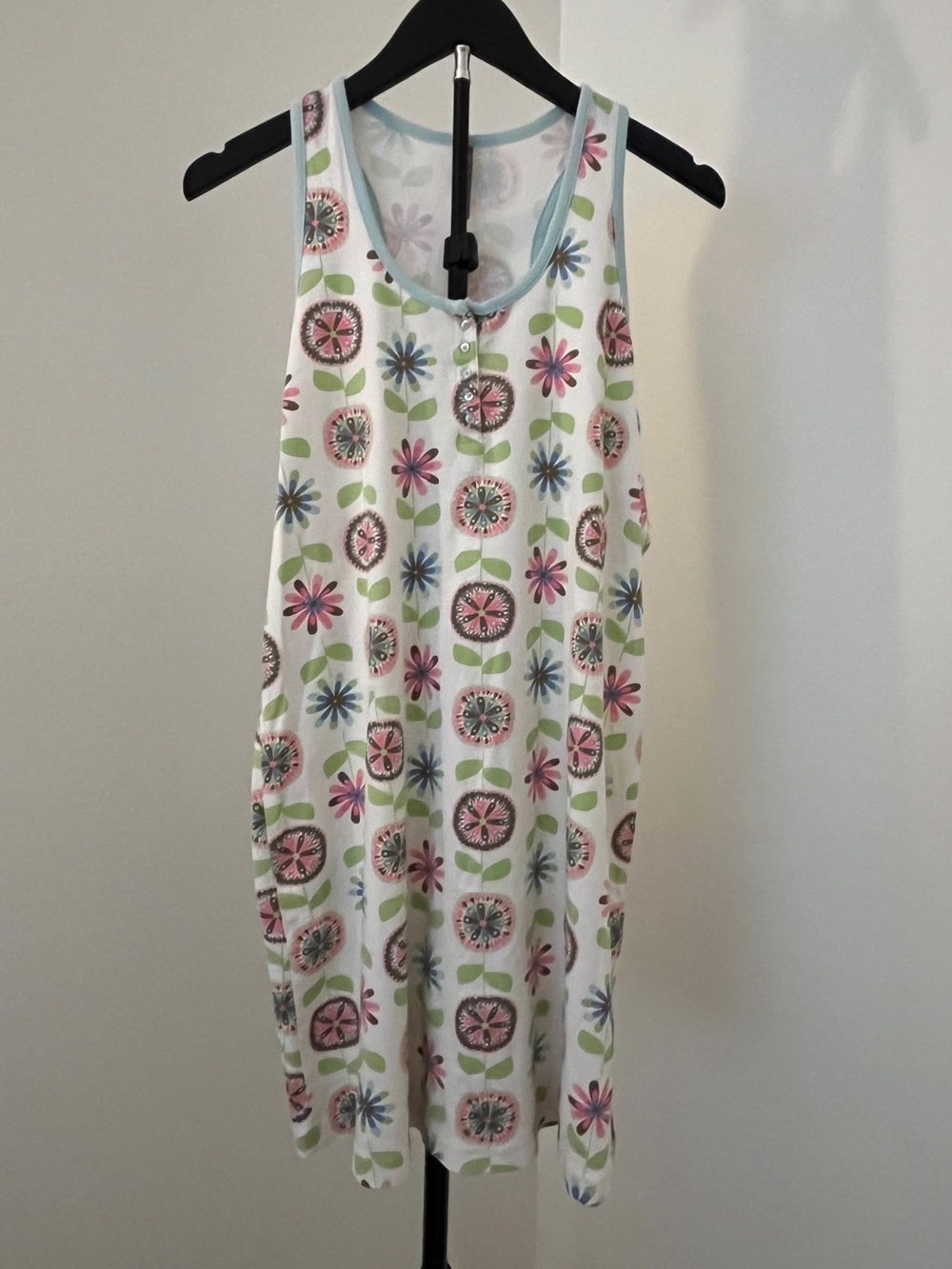 🌸 Hanna Andersson Floral Organic Cotton Sleep Dress Nightgown | Women’s Small